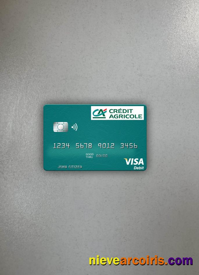 France Credit Agricole Bank visa debit card photolook